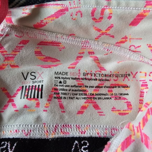 VSX Logo Print White Pink Racerback Tank - Picture 8 of 10